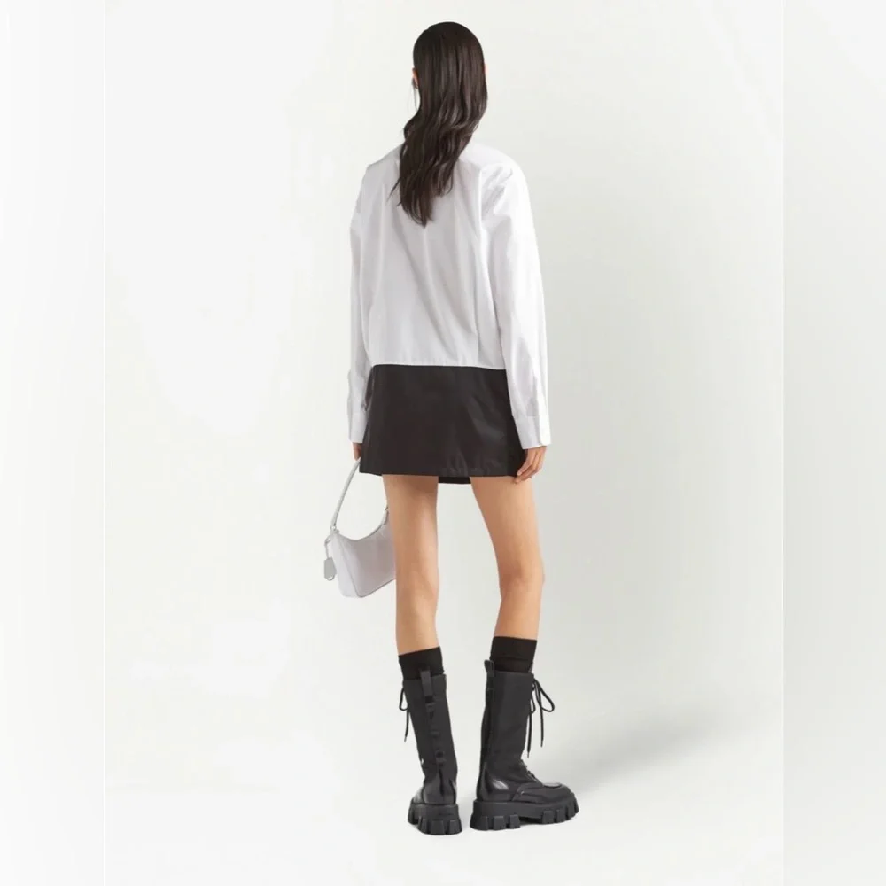 Prada two-tone panelled shirtdress - Picture 2 of 6